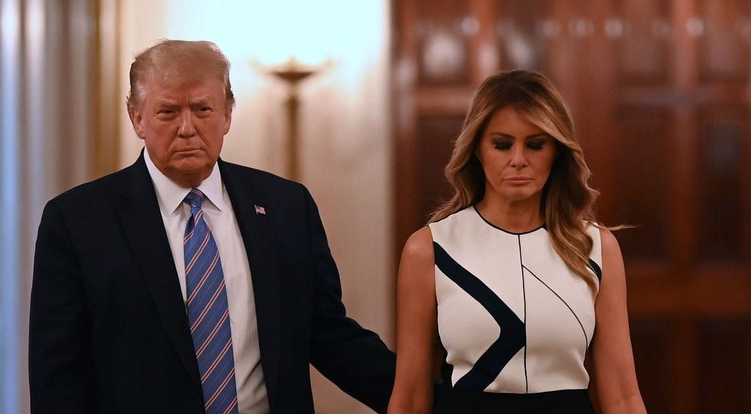 US President Donald Trump and first lady Melania